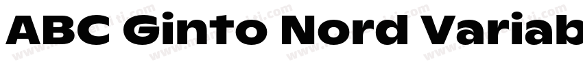 ABC Ginto Nord Variable Unlicensed字体转换